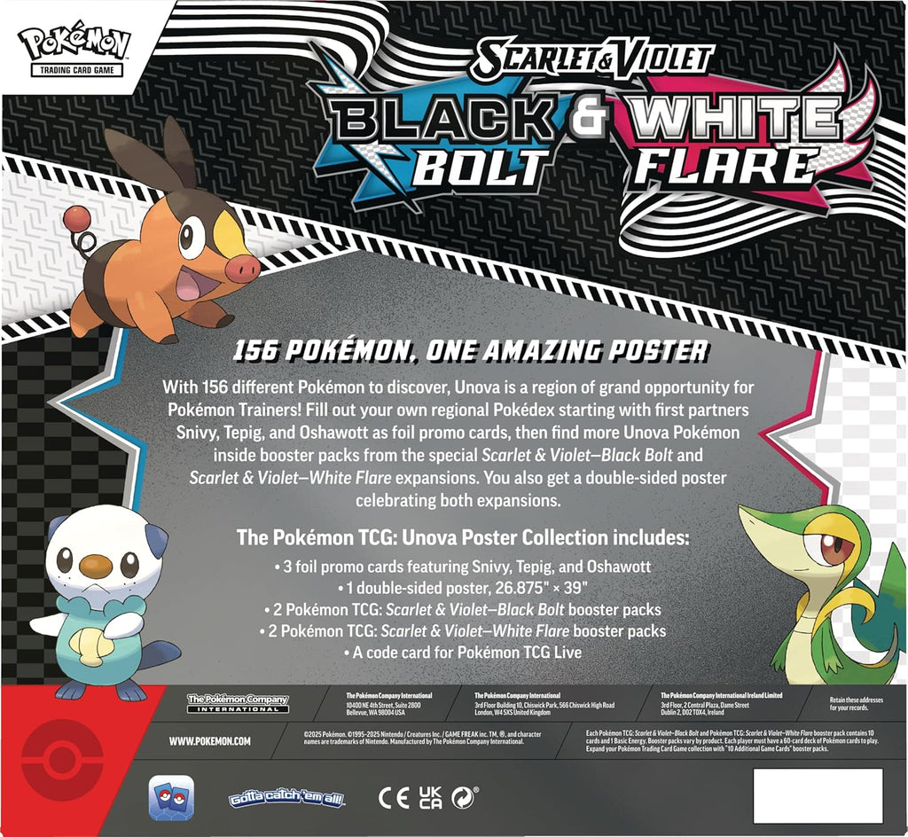 Pokemon Black Bolt and White Flare Unova Poster Collection SV 10.5
