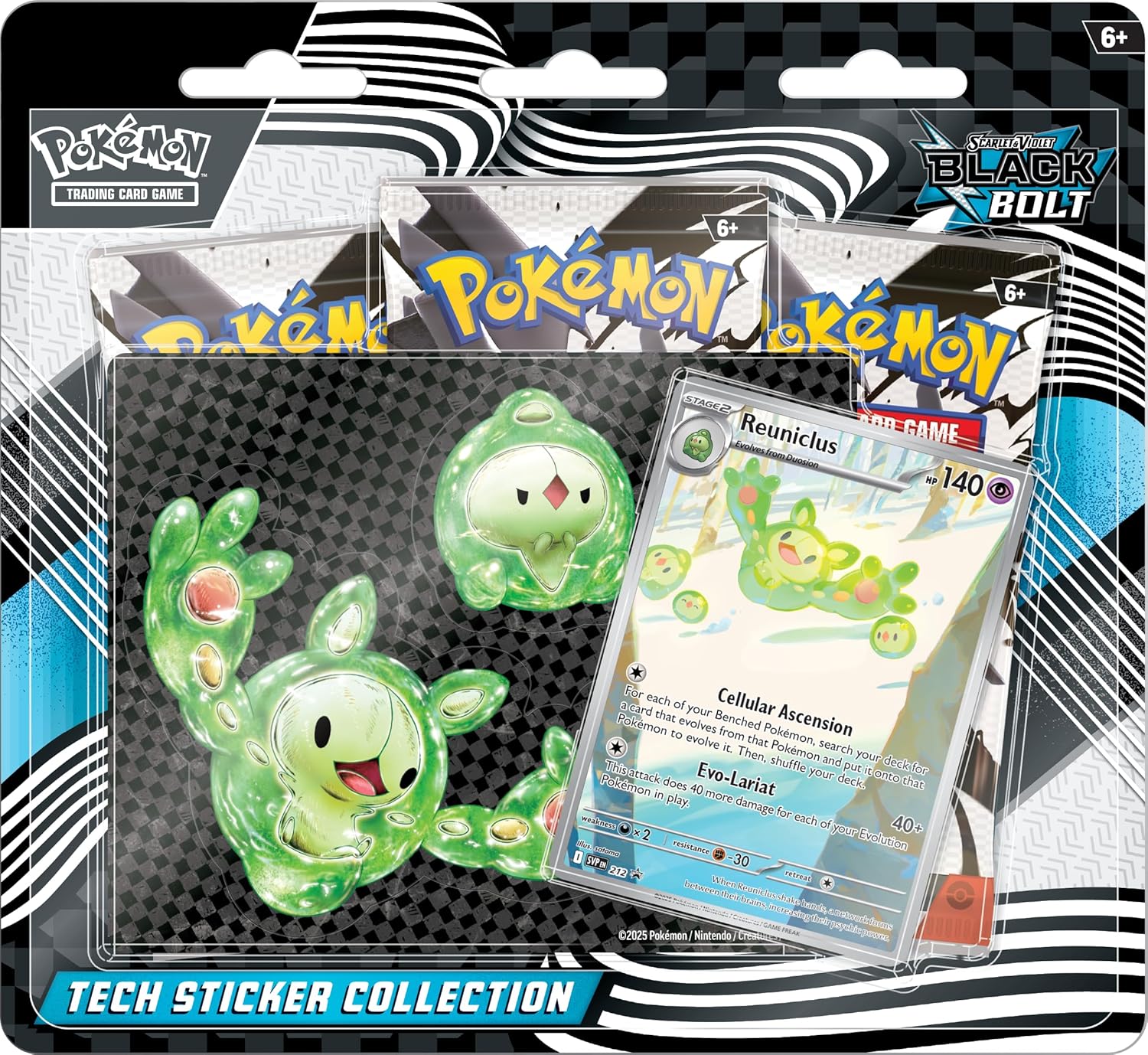 Black Bolt Tech Sticker Collection 3-Pack Blister