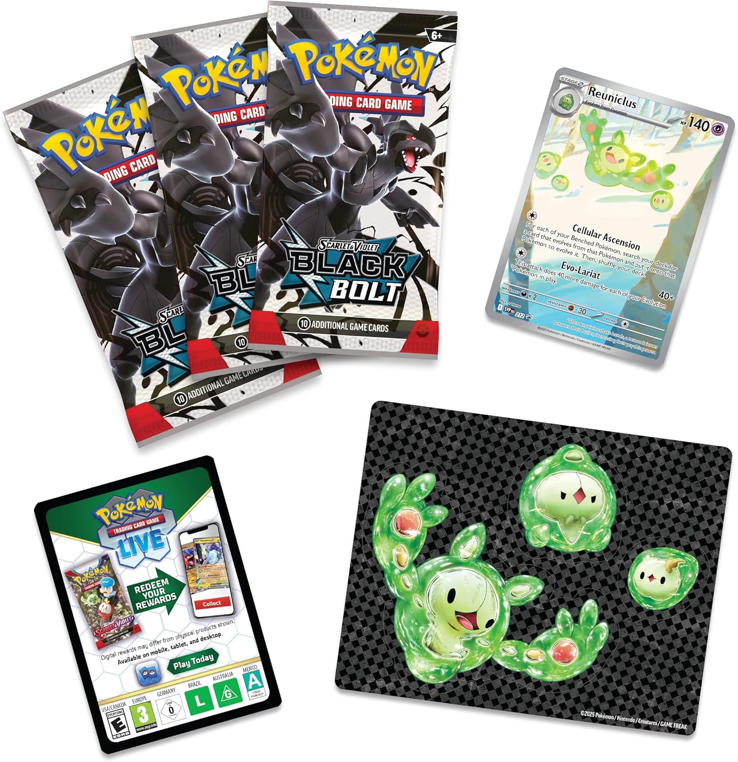 Black Bolt Tech Sticker Collection 3-Pack Blister
