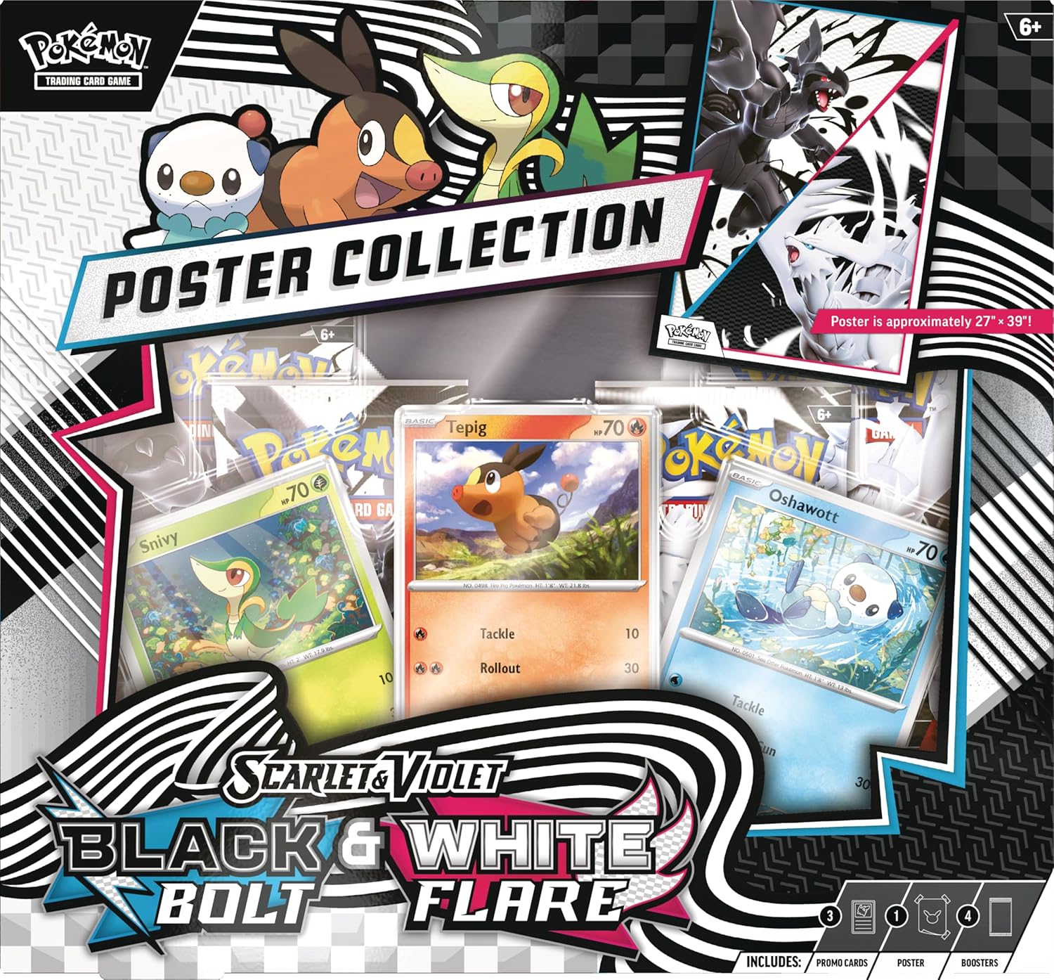 Pokemon Black Bolt and White Flare Unova Poster Collection SV 10.5